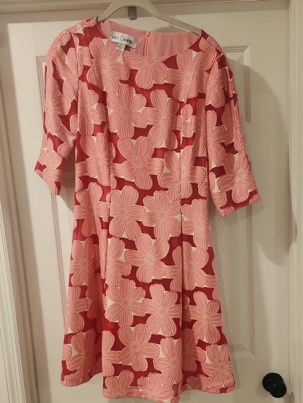 Sara Campbell Pink Floral A-Line Dress